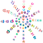 180 Pcs 9 Styles Handmade Polymer Clay Beads