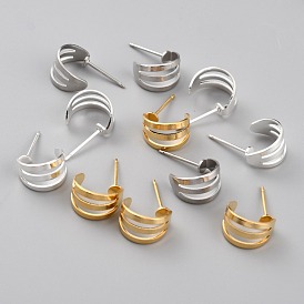 Long-Lasting Plated Brass Stud Earring Settings