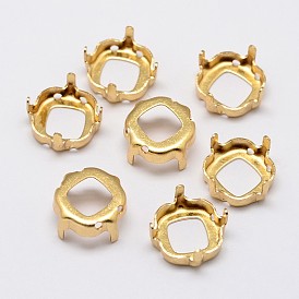 Квадрат медные настройки горный хрусталь коготь, настройки открытой спины