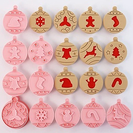 Christmas Plastic Cookie Candy Food Cutters Molds, for DIY, Kitchen, Baking, Kids Birthday Party Supplies Favors