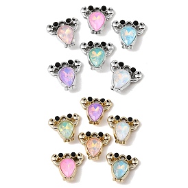 Стеклянные подвески из сплава с ультрафиолетовым покрытием, очарование лобстера, со стразами, граненые, разноцветные