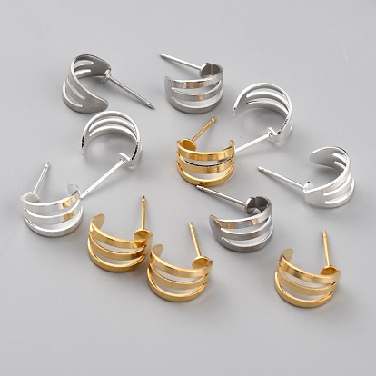 Long-Lasting Plated Brass Stud Earring Settings