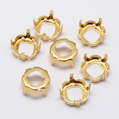 Квадрат медные настройки горный хрусталь коготь, настройки открытой спины