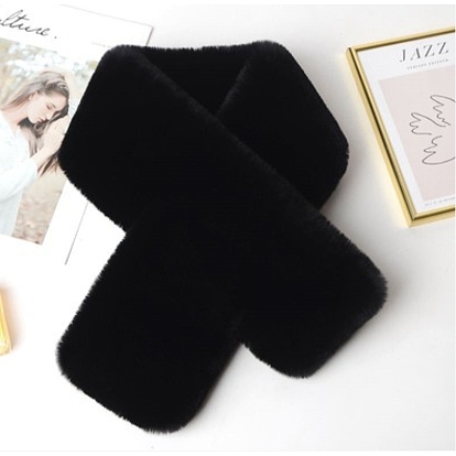 Fluffy Polyester Imitation Wool Neck Warmer Scarf, Winter Scarf, Faux Fur Collar Scarves