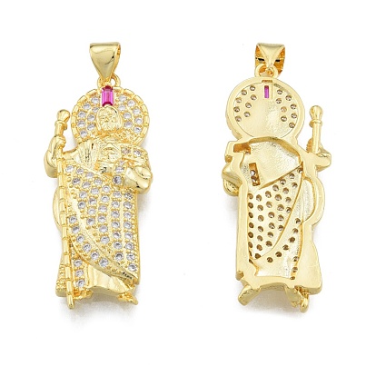 Micro cuivres ouvrent pendentifs zircone cubique, Saint