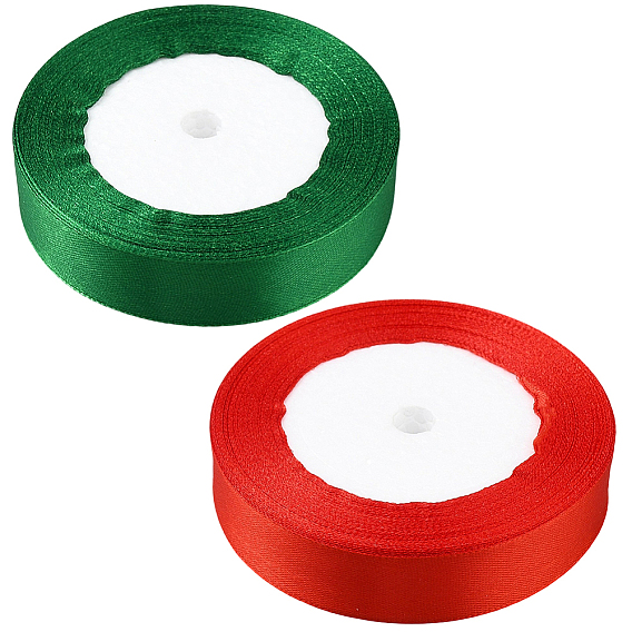2 рулоны 2 цветные полиэфирные ленты, для упаковки подарков