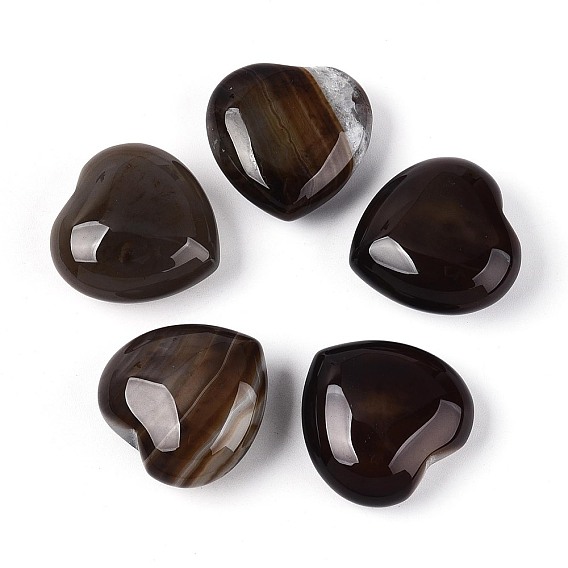 Натуральный агат (окрашенный и подвергнутый термической обработке) в форме сердца, карманный пальмовый камень для балансировки рейки