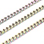 Ion Plating(IP) 304 Stainless Steel Curb Chains, Unwelded, with Spool