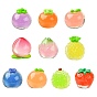 10 шт. 10 стили фруктовые прозрачные смоляные кабошоны, DIY для чехла для телефона, сережек и аксессуаров для брелков, разнообразные
