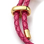 Leather Braided Cord Bracelets, Adjustable Bracelet