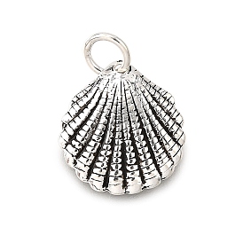 925 подвески в форме ракушек из стерлингового серебра, с перемычками и 925 штампом