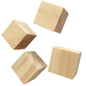 Unfinished Wood Craft Supplies, for DIY Accessories, Cube