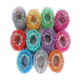 Metal Mandala Flower Basket Toy, Magic Loops Wire Fidget Toy, Rotating Toy for Child Toys