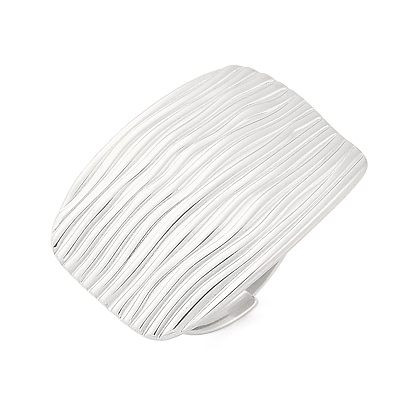 Антикоррозийные 304 прямоугольные открытые манжетные кольца из нержавеющей стали, Кольца для женщин