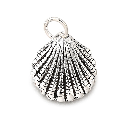 925 подвески в форме ракушек из стерлингового серебра, с перемычками и 925 штампом