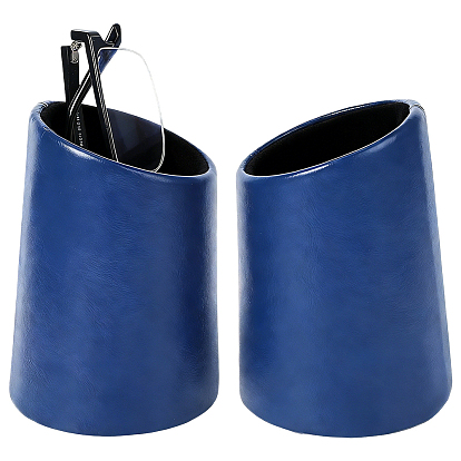 Brillenhalter aus PU-Leder, Säulenetuis für Brillen, Schmuck, Verzierungen