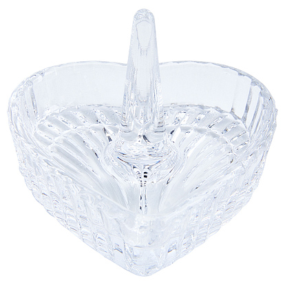 Стеклянная подставка для колец в форме сердца, Подставки для украшений и безделушек