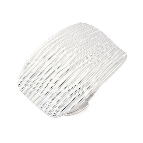 Антикоррозийные 304 прямоугольные открытые манжетные кольца из нержавеющей стали, Кольца для женщин