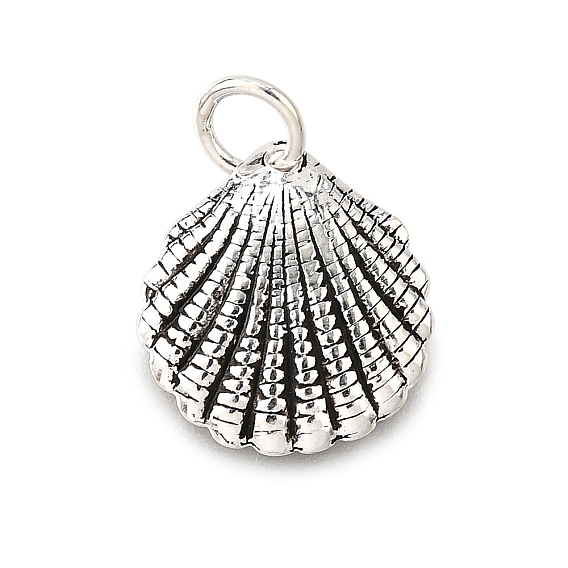 925 подвески в форме ракушек из стерлингового серебра, с перемычками и 925 штампом