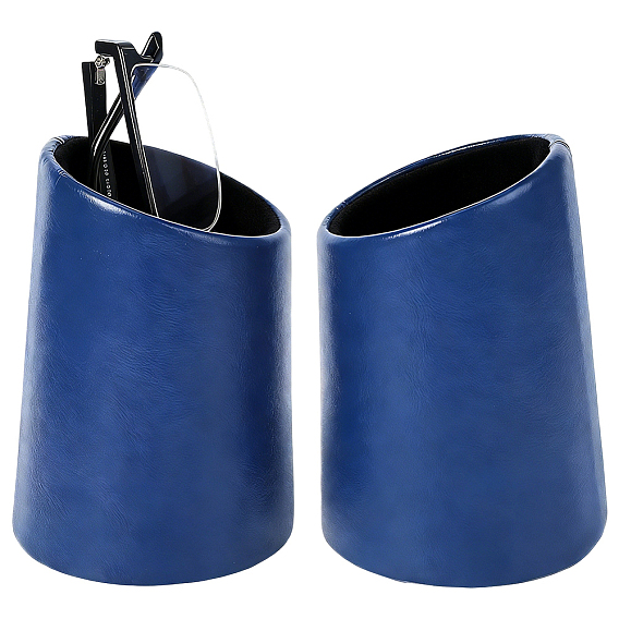 PU Leather Eyeglasses Display Holder, Column Cases for Eyeglasses, Jewelry, Ornaments