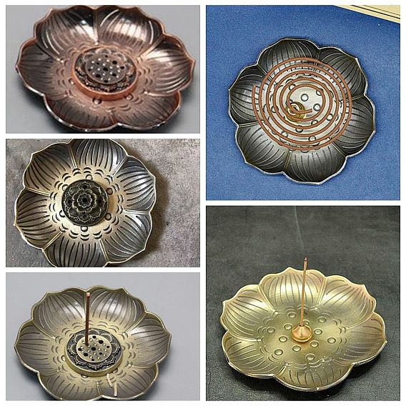 Alloy Incense Burners, Plum Blossom Incense Holders, Home Office Teahouse Zen Buddhist Supplies