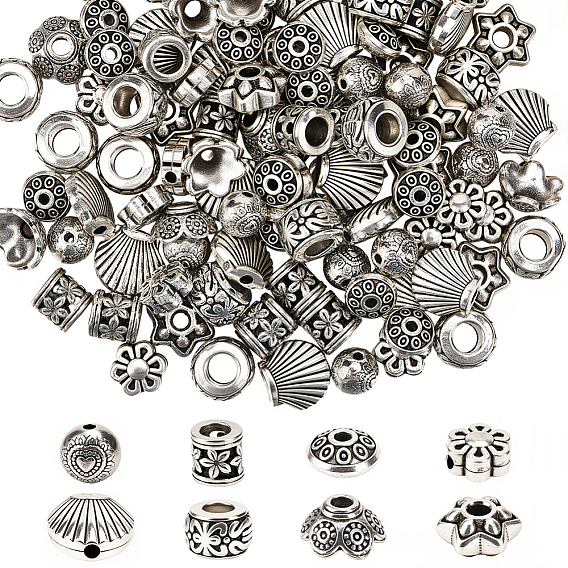 160 шт. 8 стили для самостоятельного изготовления украшений наборы для поиска, включая шарики из сплава и колпачки для бусин