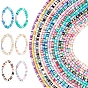 19Stränge 19 Farben handgemachte Fimo-Perlen-Stränge, für DIY Schmuck Bastelbedarf, heishi Perlen, Disc / Flachrund