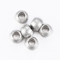 202 Stainless Steel Textured Beads, Rondelle