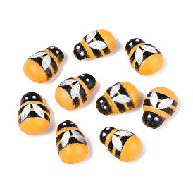 Кабошоны из натурального дерева, окрашенные распылением, самоклеящиеся, Пчелы