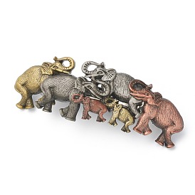 Панк винтажные аксессуары для волос, заколка для волос из сплава в тибетском стиле, слон