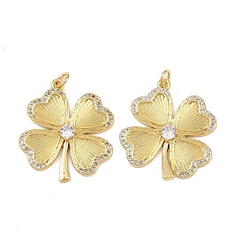 Латуни циркония кубической подвески, с целью перехода в кольце, подвески в виде четырехлистного клевера, без свинца и без кадмия, долговечный, стойки покрытие, клевер