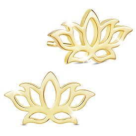 925 libra esterlina aretes de plata, loto