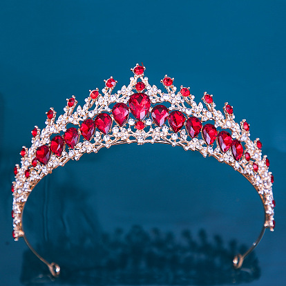 European Bridal Crown, Crystal Alloy Hair Accessories for Wedding, Birthday, Party.
