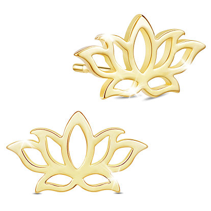 925 libra esterlina aretes de plata, loto