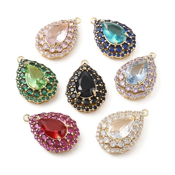 Латунь с подвесками k9 из стекла и страз, золотой свет, слезинки