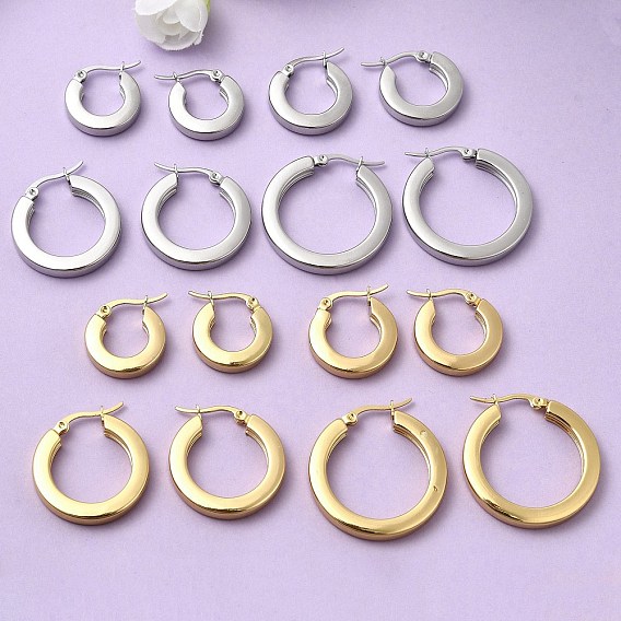 Серьги из 201 нержавеющей стали, с 304 штифтов из нержавеющей стали, вакуумное покрытие pvd