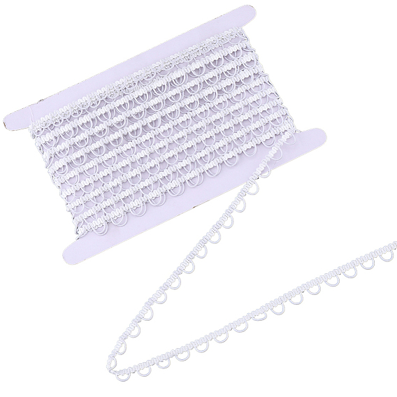 10 ярдов полиэстеровой тесьмы с эластичными петлями для пуговиц, ленты для пуговиц для костюмированных рукоделий и шитья