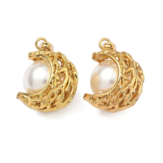 304 подвески из нержавеющей стали и АБС-пластика с имитацией жемчуга, прелести полумесяца