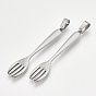 304 Stainless Steel Big Pendants, Fork Shape