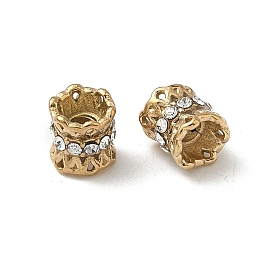 304 из нержавеющей стали горный хрусталь бисер, колонка, ионное покрытие (ip)