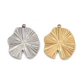 304 подвески из нержавеющей стали, ионное покрытие (ip), очарование листьев лотоса