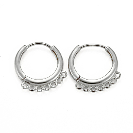 Conclusions de boucle d'oreille en laiton huggie hoop, avec des boucles, plaqué longue durée