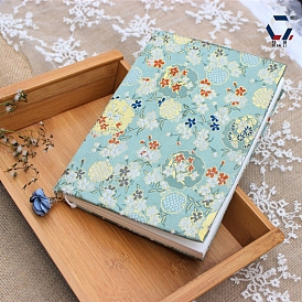 A5/A6 Cloth Book Covers, Vintage Notebook Wraps, Rectangle with Flower Pattern