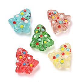 Handmade Lampwork Beads, Christmas Tree