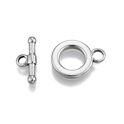 201 Stainless Steel Toggle Clasps, Ring