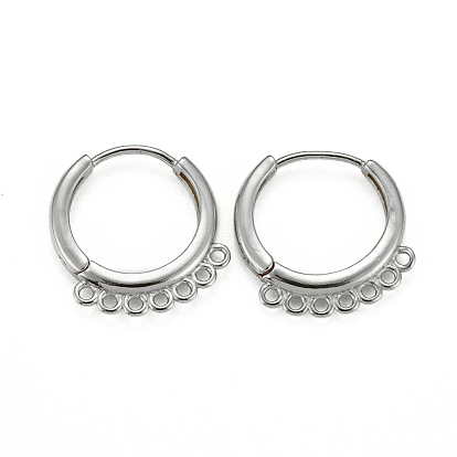 Conclusions de boucle d'oreille en laiton huggie hoop, avec des boucles, plaqué longue durée