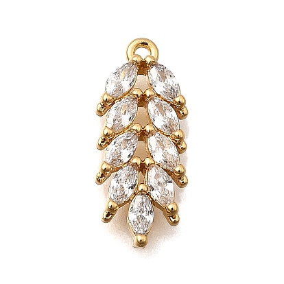 Латунные микро проложить кубического циркония подвески, лист прелести
