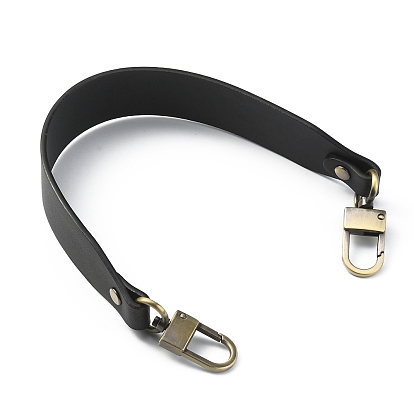 Широкие ручки для сумок из воловьей кожи, с поворотной застежкой из цинкового сплава, для аксессуаров замены сумочки