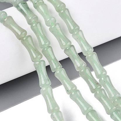 Naturelles aventurine verte brins de perles, baton de bambou