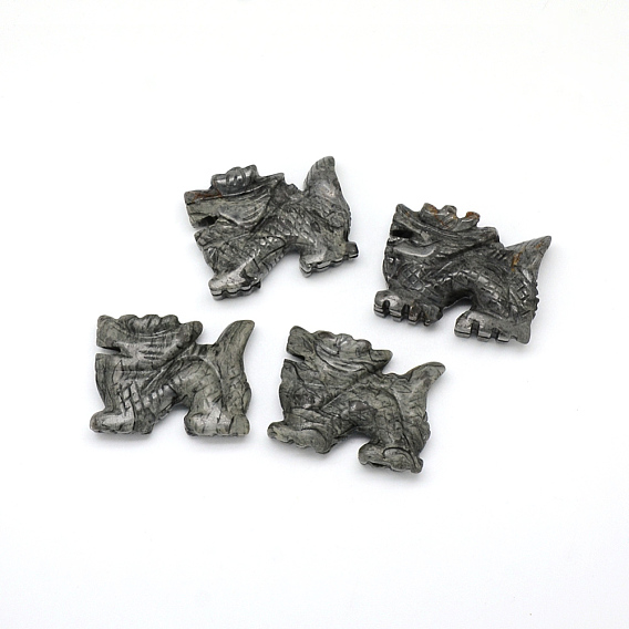 Украшения дисплея дома естественной волны яшмы, 3 d дракон